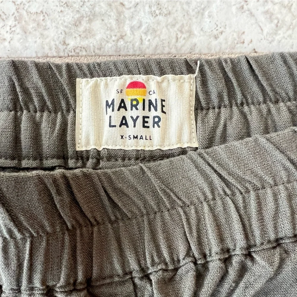 Marine Layer Allison Trouser Pants in Dusty Olive Green, size XS - Picture 9 of 11